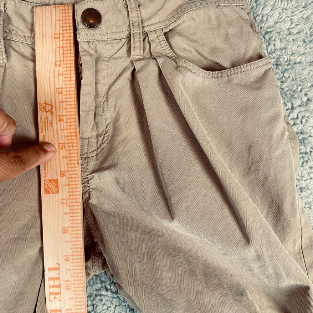 Burberry Brit Cotton Khaki Pleated Zip Fly Pants Size 2 - Picture 14 of 16